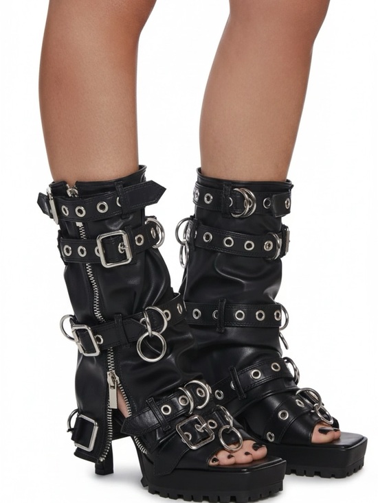 Current Mood Shoes - DOLLSKILL CURRENT MOOD GLAMOUR INDUSTRIAL PLATFORM SANDALS
